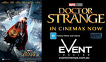 Win 1 of 10 Doctor Strange Gift Packs (Double Pass & $100 Event Cinemas/Greater Union Gift Card) from Perth Now [WA]