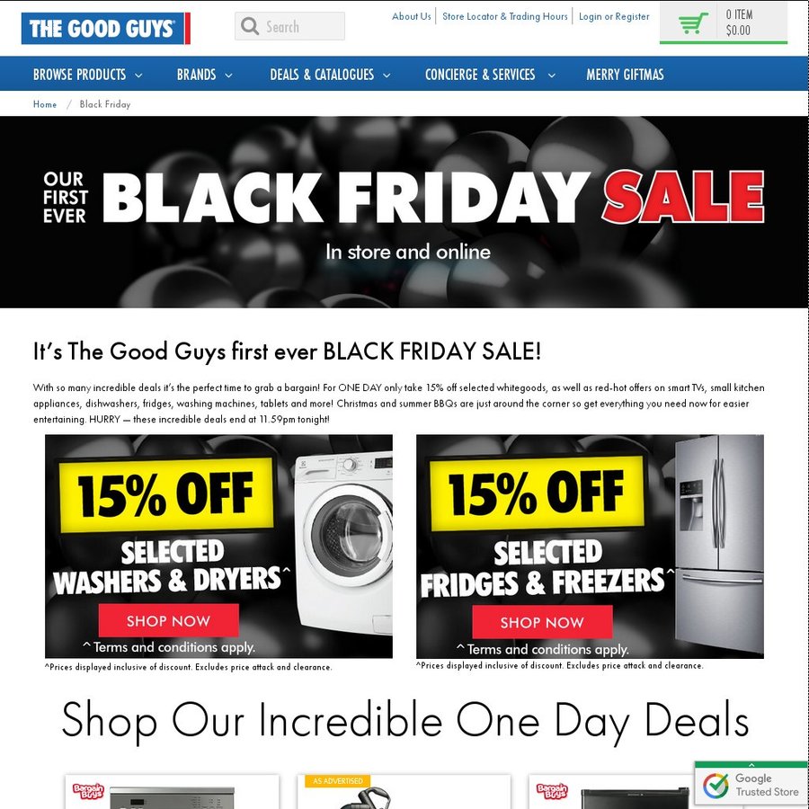 Good guys black friday sale