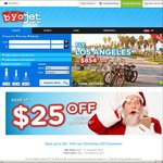 $25 off International Bookings and $10 off Domestic Bookings @ BYOjet