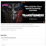 Win a Trip for 2 to an Overseas Screening of 'Transformers: The Last Knight' Worth $8,500 from Optus [Optus Customers] 