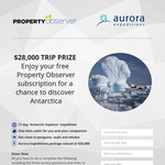 Win an Antarctic Expedition for 2 Worth $28,000 from Property Observer Pty Ltd/Aurora Expeditions