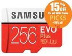 Samsung Evo Plus 256GB microSD SDXC 100MB/s Class 10 UHS-I Memory Card $130.80 Delivered @ PC Byte eBay