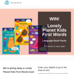 Win 1 of 8 Lonely Planet Kids First Words Phrase Book Pack from Bound Round
