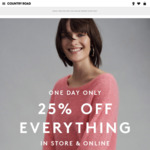 25% of Everything at Country Road - in Store or Online (Today Only)