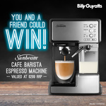 Win 1 of 2 Sunbeam Cafe Barista Espresso Machines Worth $299 from Billy Guyatts