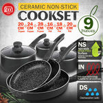 Stone Coated Non-Stick Cookware 9-Piece Set $80.76 Delivered @ AusPoints eBay