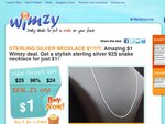 [EXPIRED] STERLING SILVER NECKLACE $1! + $2.70 P&H. Get a Stylish Sterling Silver 925 Snake
