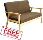 2 Seater Sofa Oak Arm Chair (Brown Colour Left) $89.95 + Free Shipping @ Lectory.com.au