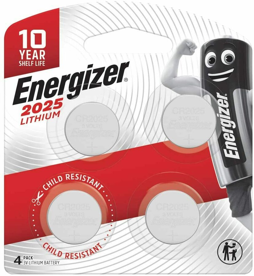 Energizer 2025 Coin Battery, Pack of 4 6.25 (S&S 5.63) + Delivery (0