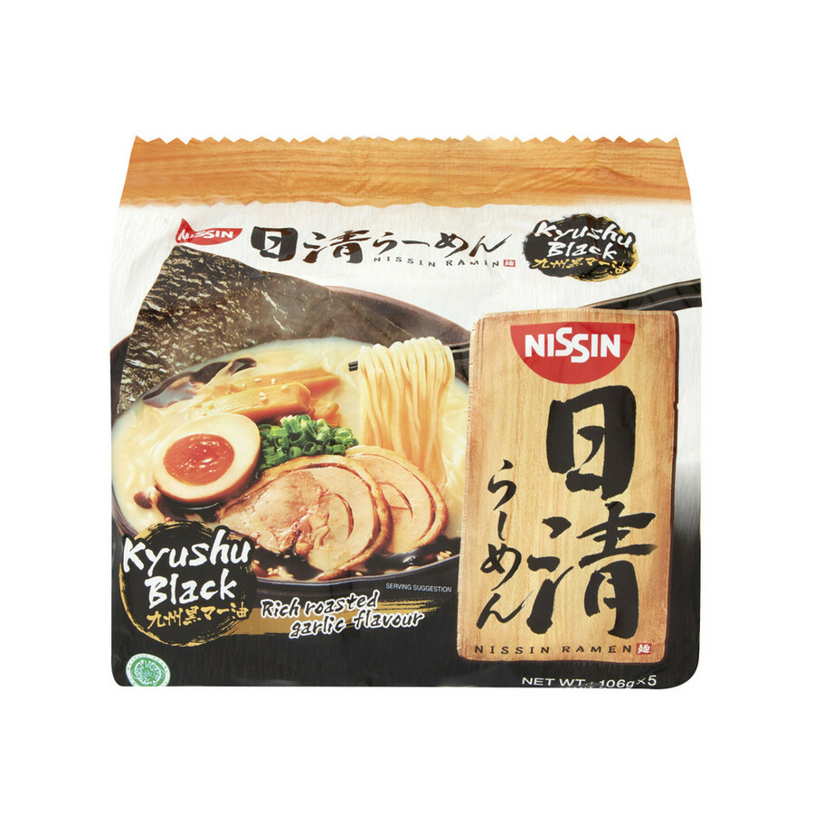 Nissin Ramen Kyushu Black Garlic / Hokkaido Miso Instant Noodle 5 Pack $5.95 @ Coles - OzBargain