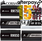 [Afterpay] Corsair RM750 PSU $123.25, Corsair RM750x $130.90 Delivered @ gg.tech365 eBay