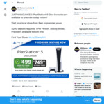 [Pre Order] PlayStation 5 $749.95 (Sold Out) / Xbox Series X $749 in-Store ($200 Deposit) @ EB Games
