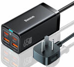 Baseus GaN 65W Desktop Charger Quick Charging QC PD Type C 4 USB Power Adapter $47.51 ($46.32 eBay Plus) Delivered @ Baseus eBay