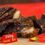 1kg Hot & Fatty Chilli Biltong $74.99 (Was $99.99, Save $25) + Shipping ($10 off with First Order Coupon) @ Lekker Ekse