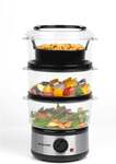 Salter Healthy Cooking 3-Tier Food Rice Meat Vegetable Steamer 7.5 Litre $19 (RRP $79.95) Delivered @ Brand Merchant MyDeal
