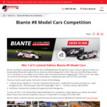 Win 1 of 5 Limited Edition Biante #8 Model Cars Worth $269 from R&J Batteries