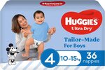 Huggies Ultra Dry Nappies Size 4 (10-15kg) 36 Count $16 (S&S $13.60) + Delivery ($0 with Prime/ $39 Spend) @ Amazon AU