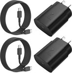 25W Super Fast Charger 2 Pack with 2 USB C to C Cable $5.49 + Delivery ($0 with Prime/ $39 Spend) @  Aerostralia Amazon AU