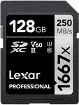 [Prime] Lexar Professional 1667x 128GB SDXC UHS-II Card - 2 for $64.96 Delivered @ Amazon US via AU