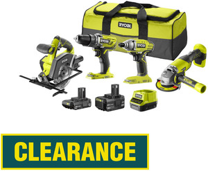 Ryobi 18V ONE+ 2.0Ah/4.0Ah 4-Piece Combo Kit $299 + Delivery ($0 with OnePass/ C&C/ in-Store) @ Bunnings