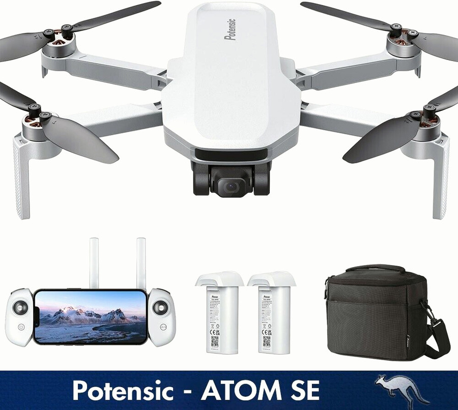 Potensic ATOM SE GPS Drone, Controller, 2 Batteries and Bag $295.99  ($288.59  Plus) Delivered @ botasy2016  AU - OzBargain