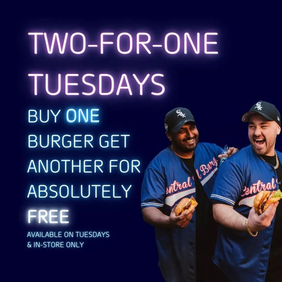 VIC Two for One Burger Tuesdays Central Burgs in Store Only vic-two-for-one-burger-tuesdays-central-burgs-in-store-only