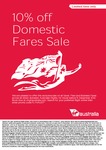 10% off Virgin Australia Domestic Flights - to 15th December