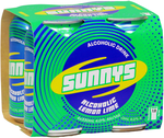 Sunnys Lemon Lime or Passionfruit 330mL Can 4-Pack $7 + Delivery ($0 C&C/ $200 Order) @ First Choice Liquor