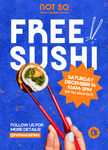 [VIC] Free Sushi + Free Canned Drinks from 10am-3pm Saturday (14/12) @ Not So Sushi (Collingwood)