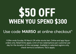 $50 off $300 Online/App Spend (Excludes QLD & NT) + Delivery ($0 Pick-up) @ Dan Murphy's (Free Membership Required)