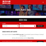 Buy 2 Games of Bowling or Laser Tag for $25.90 and Get 2 Free for a Mate @ Zone Bowling