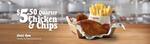 1/4 Chicken & Chips $5.50, $7.50 with 375ml Drink C&C / in-Store Only (Daily until 4pm) @ Red Rooster App