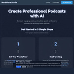 50% off WordWave Studio AI Podcast Creator Plans - Lifetime US$14.99 (Was $29.99), Monthly US$2.49 (Was $4.99) @ WordWave Studio