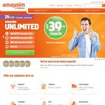 45% off Amaysim Unlimited [$22 1st Month] 24 Hours Only + $10 Bonus Referral Credit