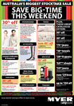 Myer - Save Big Time This Weekend (Various Items on Sale)