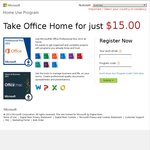 Microsoft Office Pro Plus 2013 $15 - Home Use Program (Restrictions Apply)