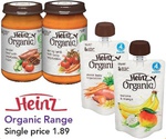 Heinz Organic Range 5 FOR $5 @Toysrus