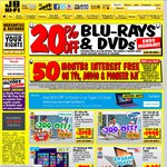 JB HiFi 20% off Blu-Rays and DVD's ends Monday