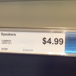 Logitech LS21 2.1ch Speaker System $4.99.  Available in-Store at Australia Post Woden ACT