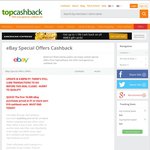 $10 Cashback at eBay (US) for Purchases of $1 USD or More Via. TopCashBack