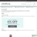 Adore Beauty 15th Birthday Sale - 15% off Orders over $99 - Some Brand Exclusions Apply
