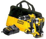 Masters - Dewalt 14.4v Hammer Drill and Impact Driver Kit - Black $298 from $429 (Save $131)