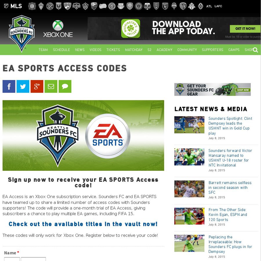 Xbox One - 1 Month Free EA Access Code (Worth $6.99 