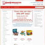 20% off Storewide eg. Micro Scooters & Lego + Free Shipping Over $100 @ K and K Creative Toys
