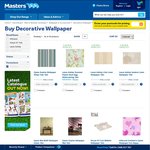 Up to 80% off Clearance Decorative Wallpaper @ Masters