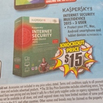 Kaspersky Full Box Set Internet Security 2015, 3 Users, 2 Years $15 @ The Good Guys
