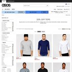 20% Off Tops (T-Shirts, Shirts, Jumpers etc.) @ ASOS
