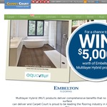 Win an Embelton Multilayer Hybrid Aqua Tuf Flooring Makeover Worth $5,000 from Carpet Court