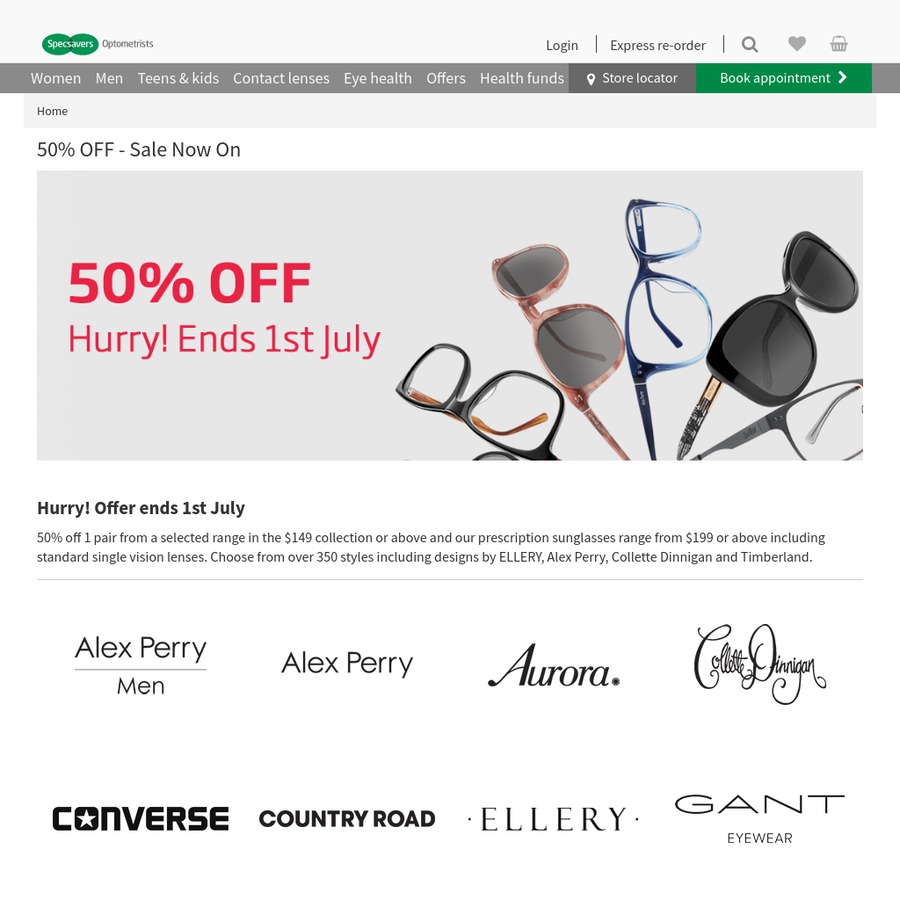 50 off When Buying a Single Pair of Glasses Specsavers OzBargain