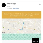 $5 off 5 Uber Rides